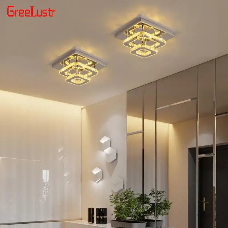 GreeLustr Crystal LED Ceiling Light, 20 or 27 cm