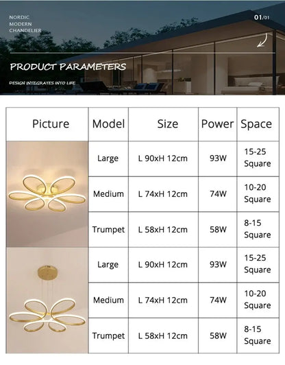 VETRULUS Flower LED Ceiling Light, 58 cm, Style A or B