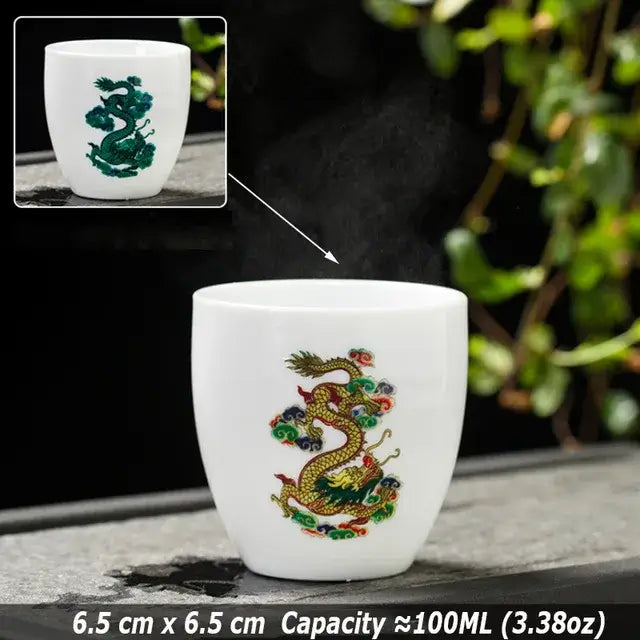 Creative Japanese Magic Sakura Teacup Hot Cold Temperature Discoloration Color Changing Tea Cup Flower Ceramic Kung Fu Tea Set