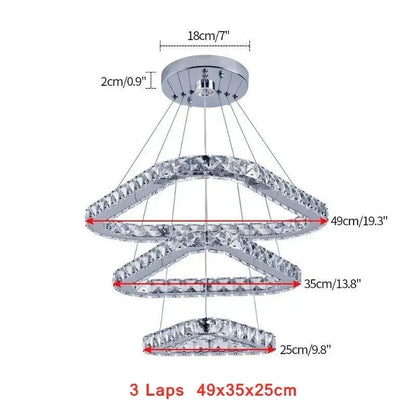 VETRULUS Crystal LED Chandelier with Selectable Size &amp; Controls