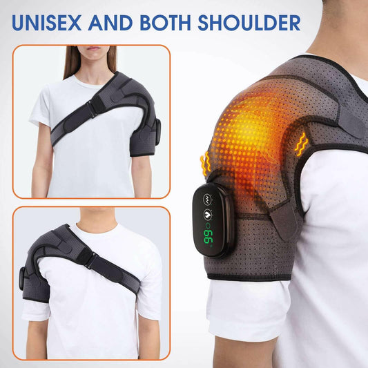 Heating Massage Shoulder Brace Support Arthritis Injury.