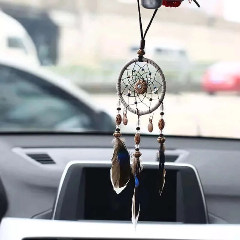 Dream Catcher Car Hanging Ornaments Feather Car Mirror Pendant Car.