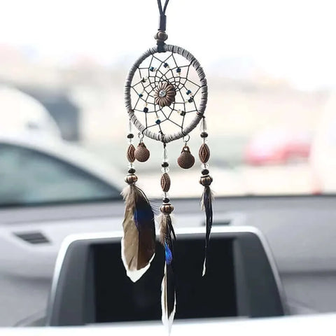 Dream Catcher Car Hanging Ornaments Feather Car Mirror Pendant Car.