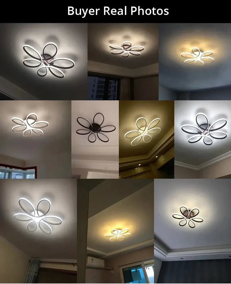 VETRULUS Flower LED Ceiling Light, 58 cm, Style A or B