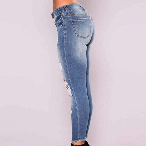 High Waist Jeans Women Slim Stretch Denim Jean