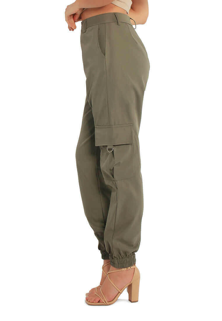 high waist cargo pants