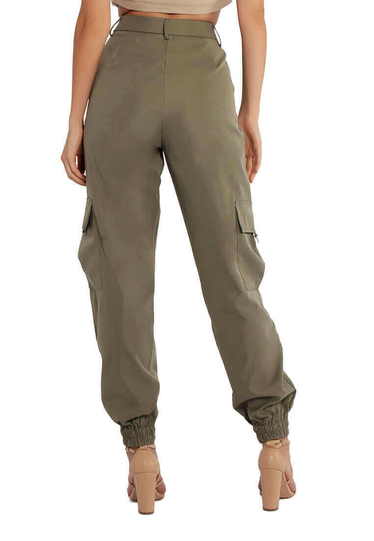 high waist cargo pants
