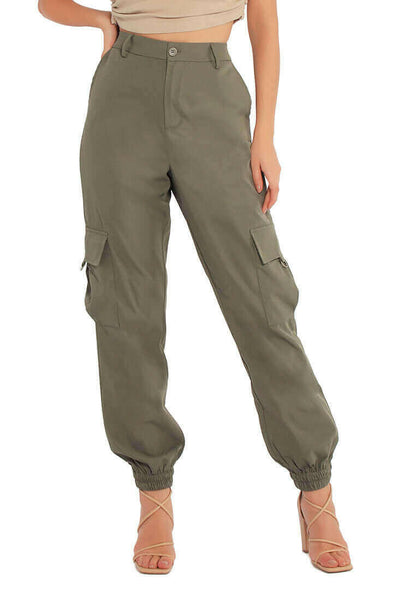 high waist cargo pants.