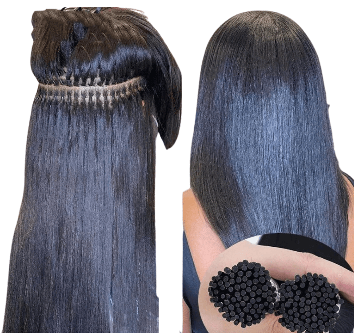 Brazilian Straight Human Hair I Tip Microlinks Bulk Braiding Human Hai.