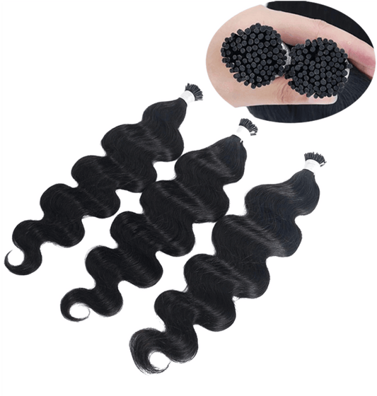 Body Wave Human Hair i Tip Microlinks Bulk Braiding Human Hair Bundles.