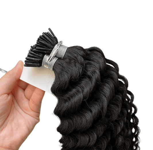 Loose Deep Wave Human Hair i Tip Microlinks Bulk Braiding Human Hair B.