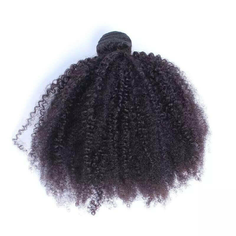 BeuMax 10A Grade 3/4 Afro Kinky Curly Bundles with 4x4 Closure.