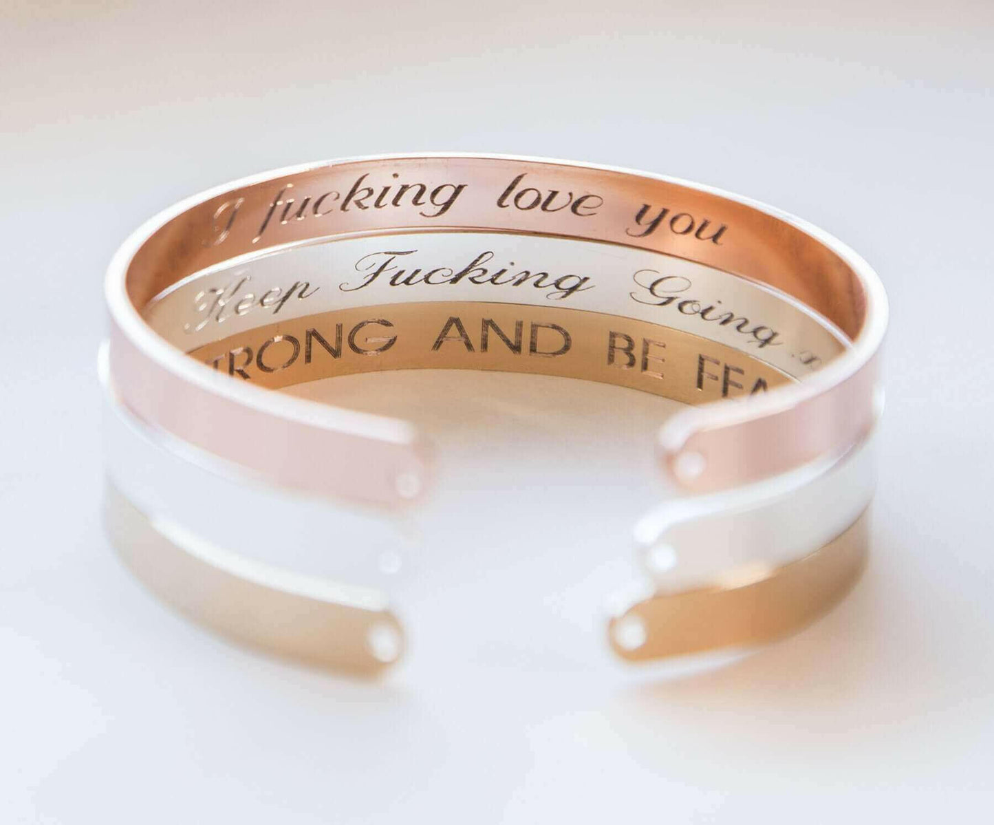 Secret Message Engraved Bracelet, Personalized Engraved Gift Inside.