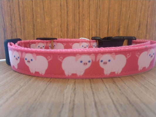 Pink Pigs Medium/ Large Martingale Collar