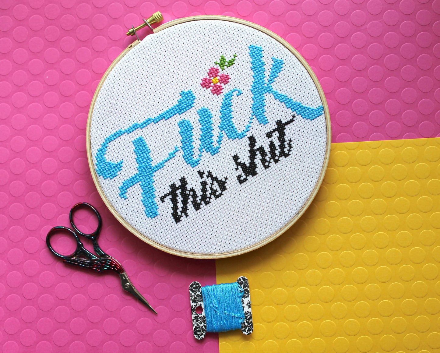 Fuck This Shit Counted Cross Stitch DIY KIT Intermediate