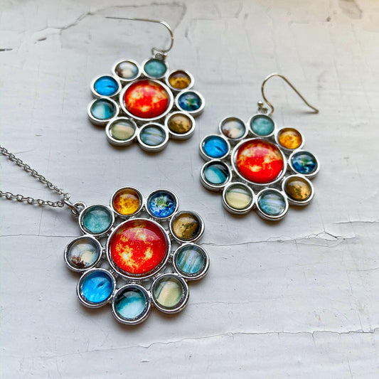 Solar System Halo Jewelry Set.