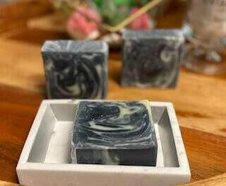 Organic Activated Charcoal Lemongrass Essential Oil.