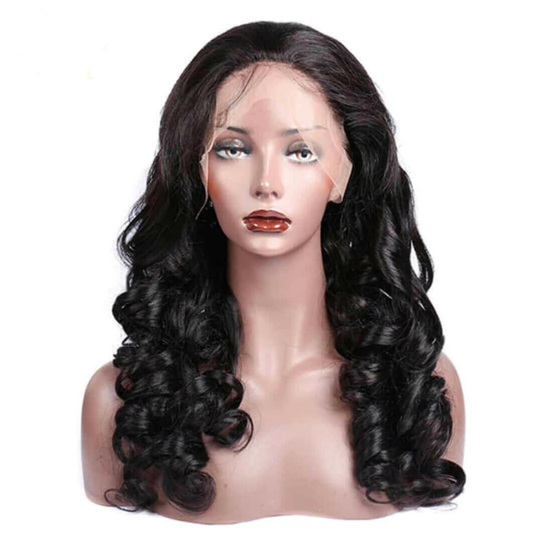 13x4 HD Transparent Lace Front Loose Wave Human Hair Wigs 200% Density.