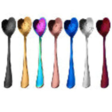 ISHOWTIENDA Colorful Heart Shape Spoon 401