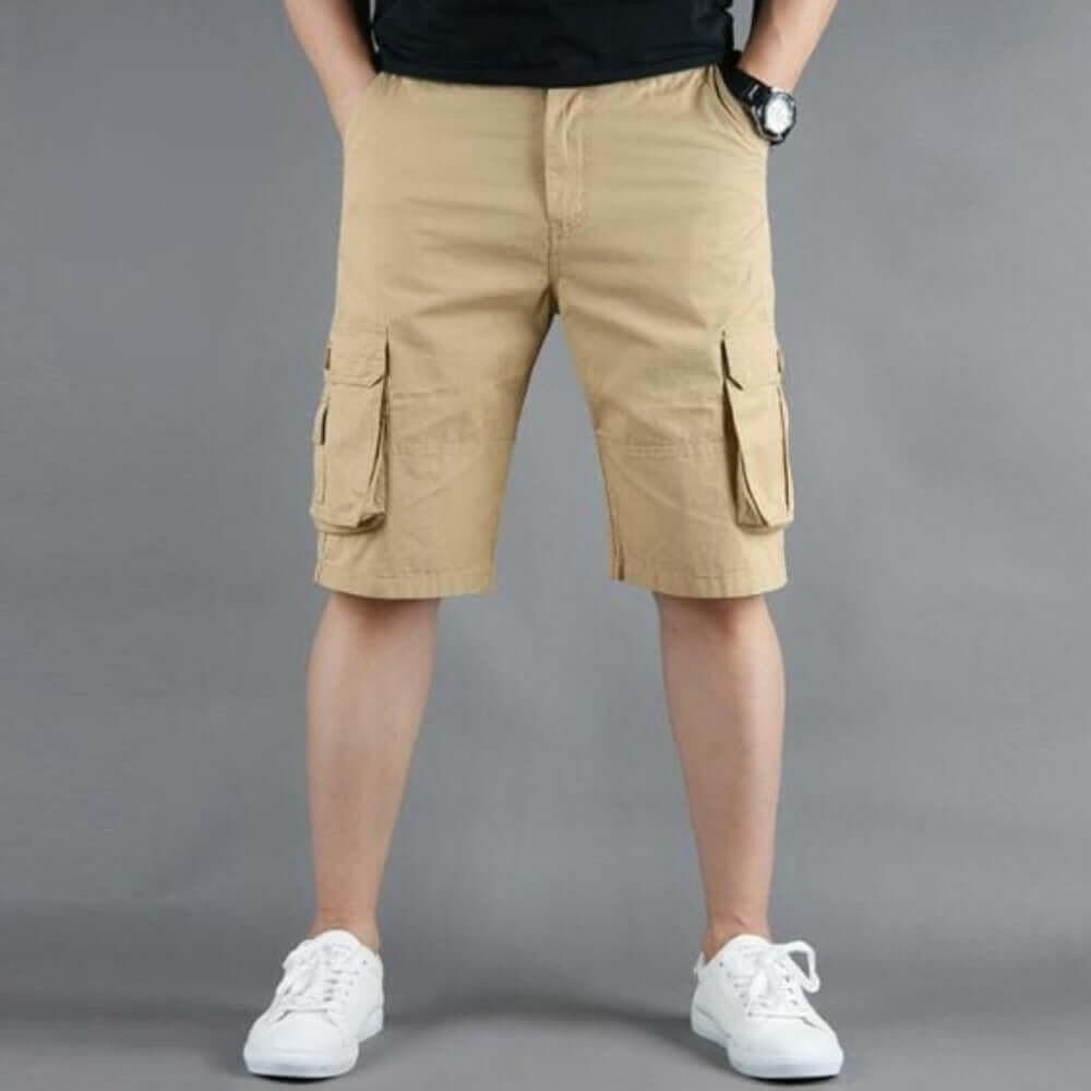 Mens Casual Cargo Shorts with Side Pockets.