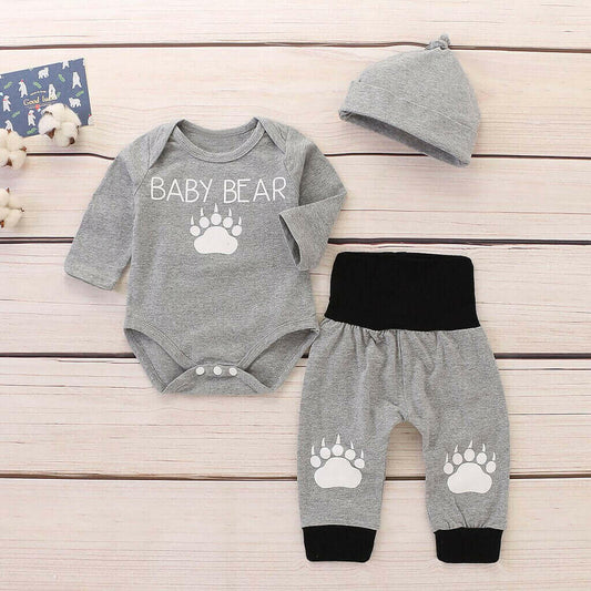 Infant Baby Boys Girls Cotton Clothes Long Sleeve.