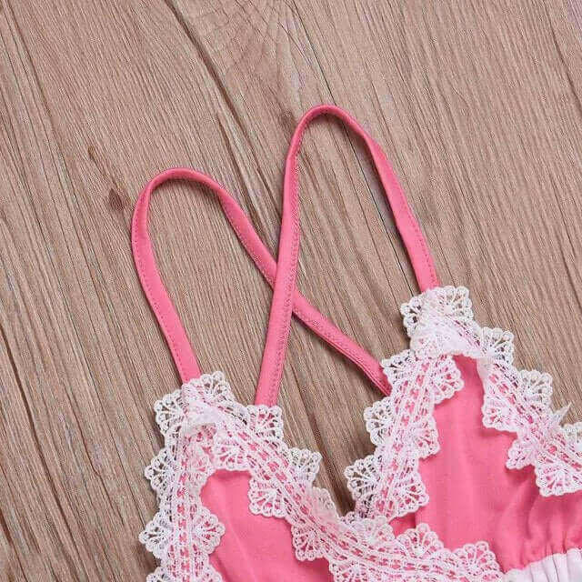 Infant Baby Girls Bodysuits Watermelon Print Lace