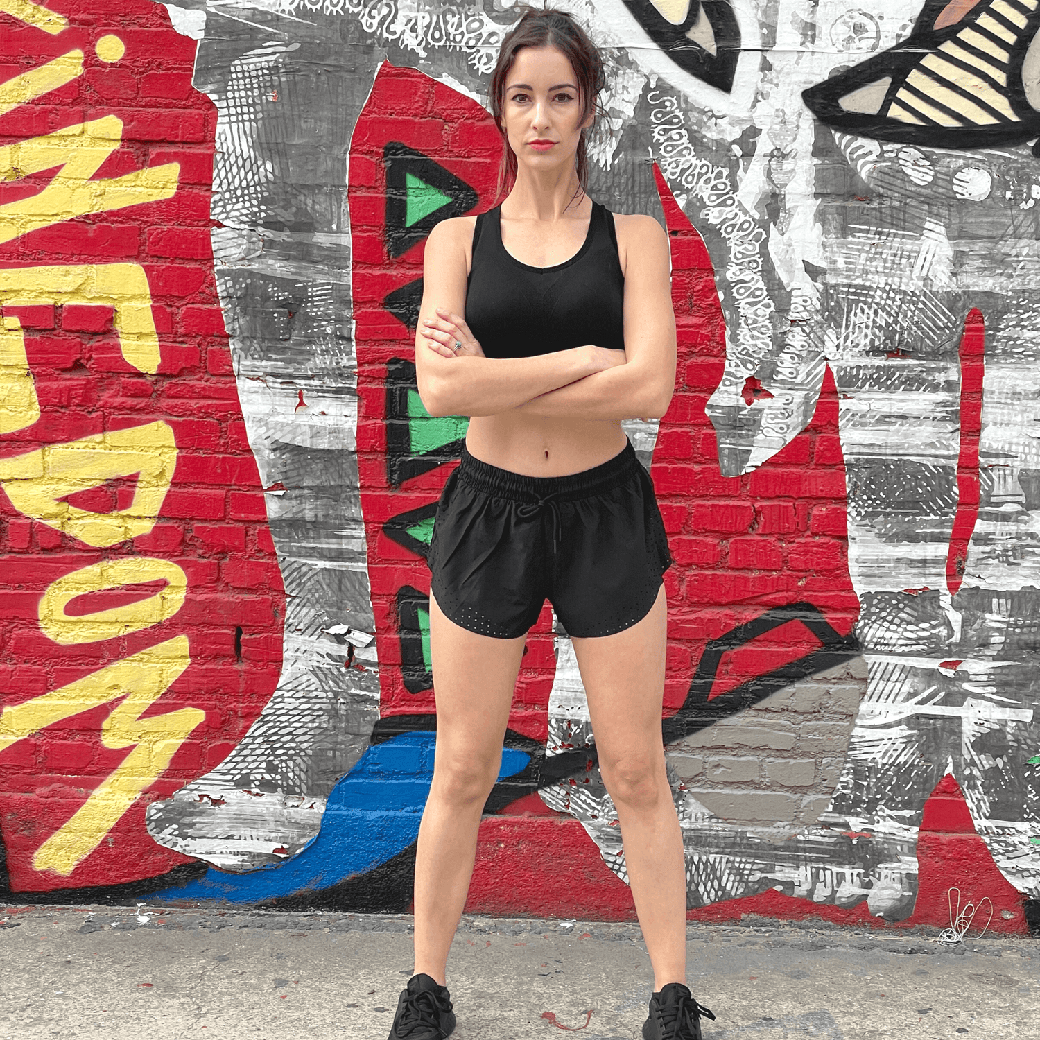 Arielle Athletic Shorts with Built-In Compression