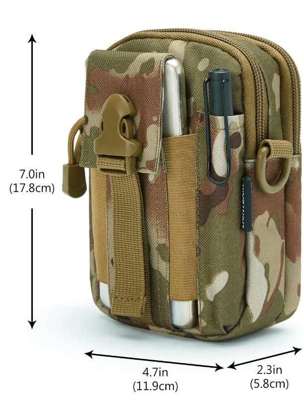 Tactical MOLLE Pouch &amp; Waist Bag for Hiking &amp; Outdoor Activities