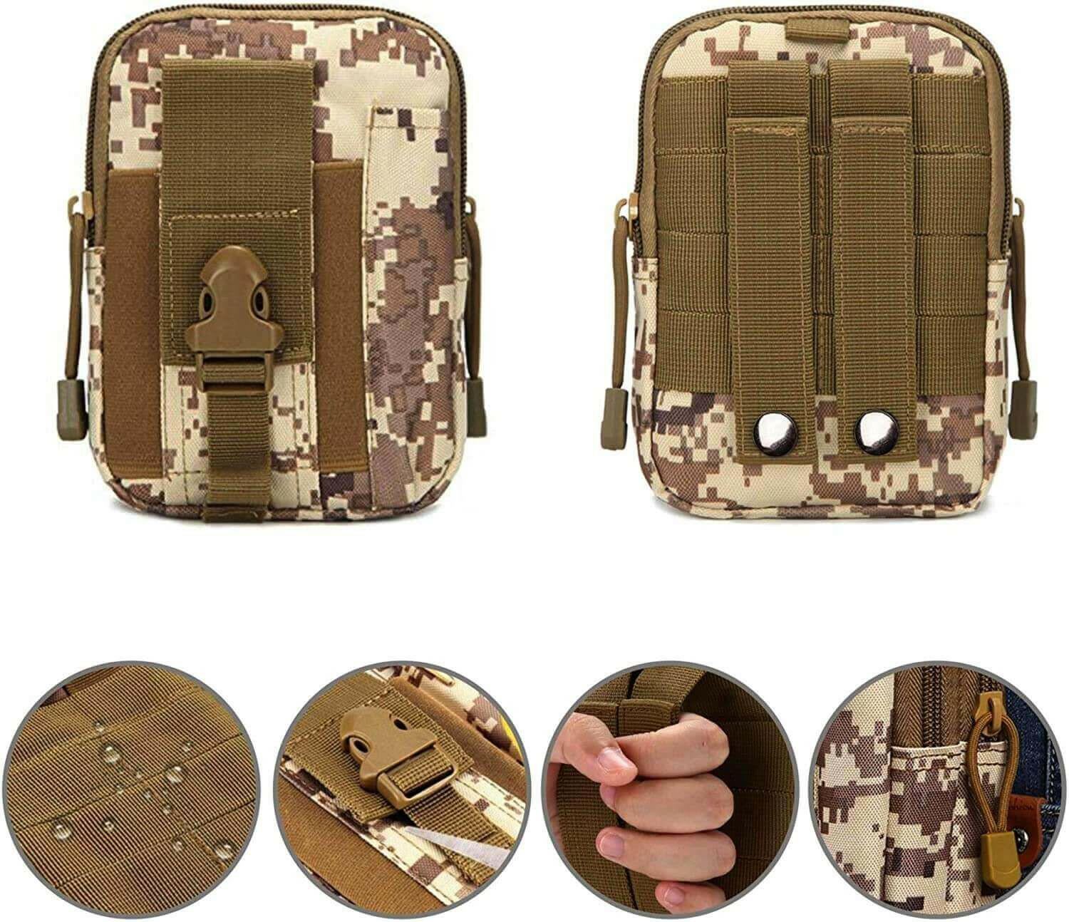 Tactical MOLLE Pouch &amp; Waist Bag for Hiking &amp; Outdoor Activities