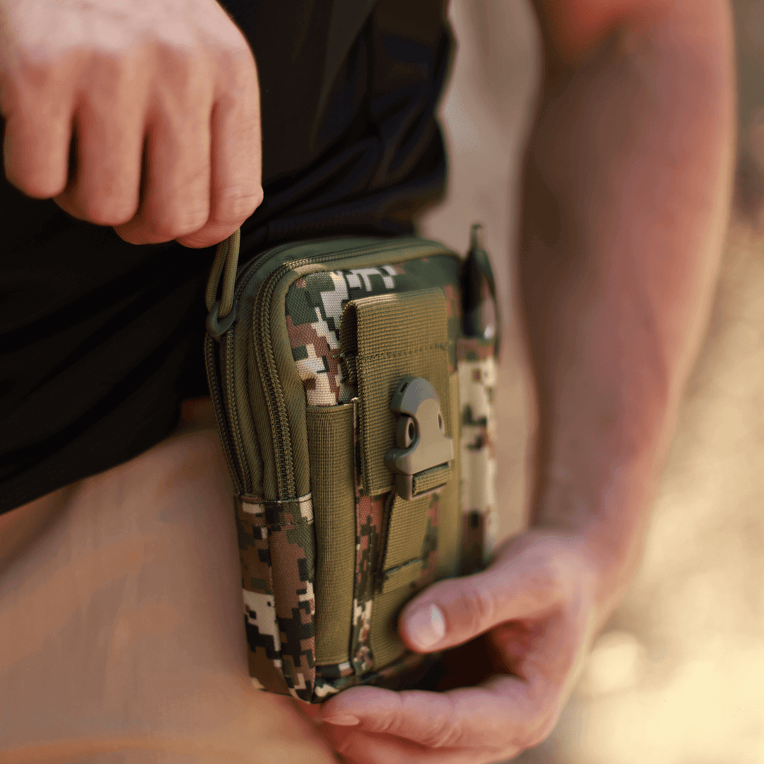 Tactical MOLLE Pouch &amp; Waist Bag for Hiking &amp; Outdoor Activities