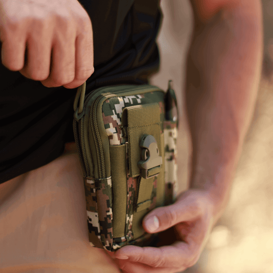 Tactical MOLLE Pouch & Waist Bag for Hiking & Outdoor Activities.