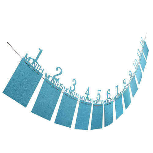 Kids Birthday Gift Decorations 1-12 Month Photo