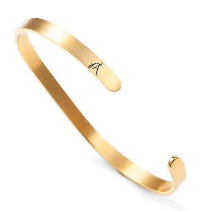  "Je t'aime" Cuff - Elegantly plated with 18K gold