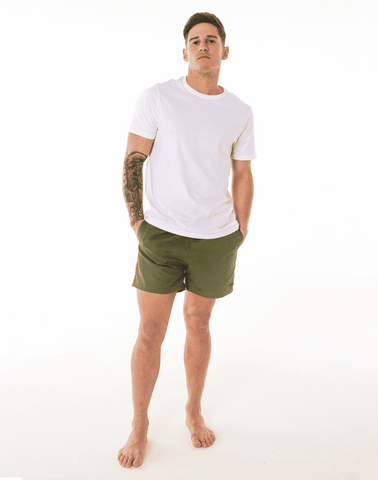 Olive Swim Shorts.