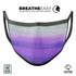 Lined Purple 443 Absorbed Watercolor Texture - Made in USA Mouth Cover
