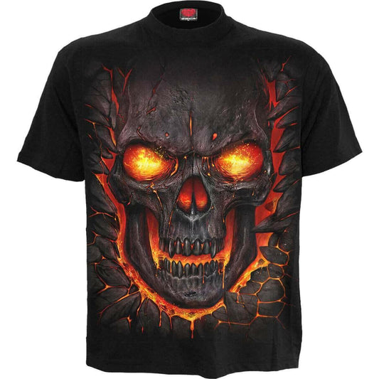 SKULL LAVA - T-Shirt Black.