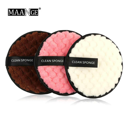 MAANGE Double Sided Makeup Remove Puff Wash Face.