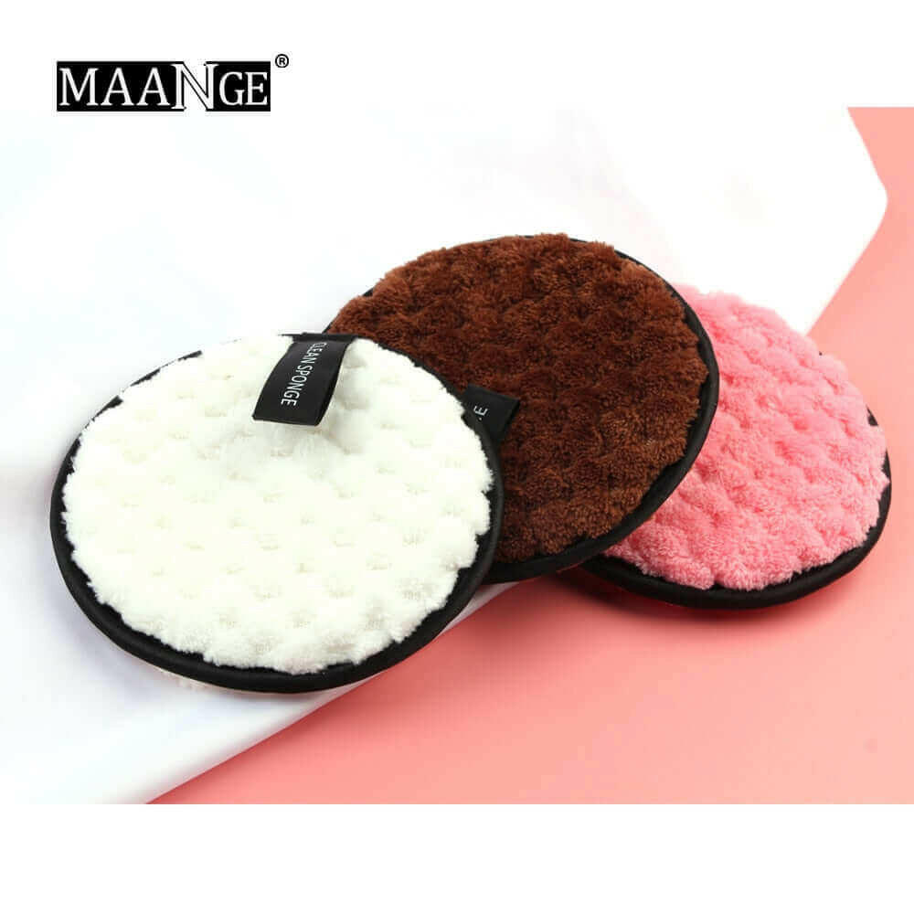 MAANGE Double Sided Makeup Remove Puff Wash Face.