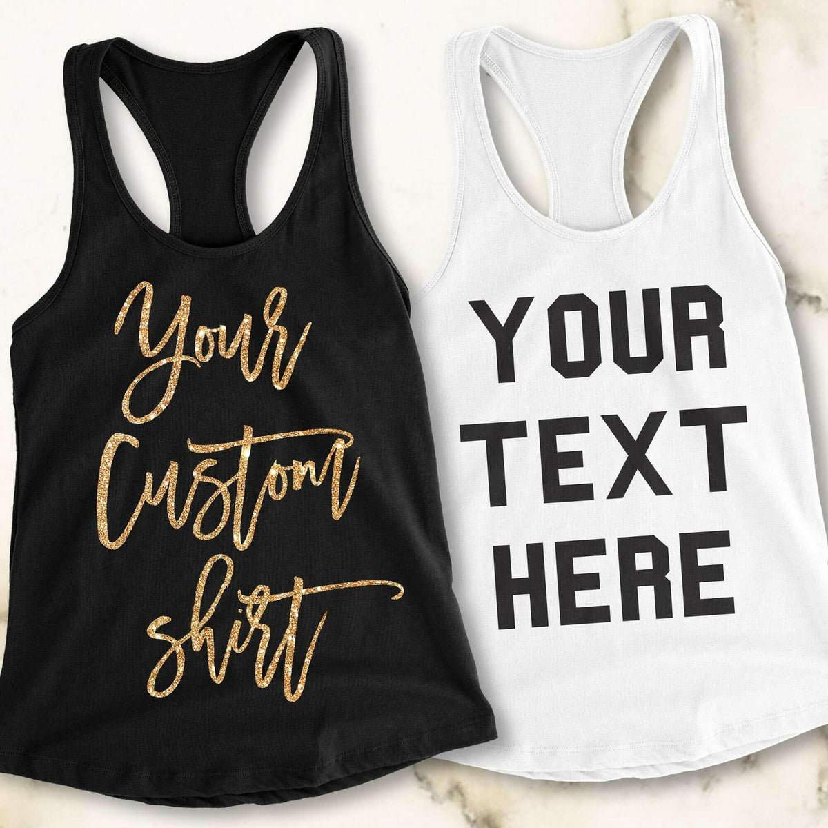 CUSTOM TANK TOP Pick Style & Print Color.