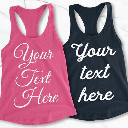 CUSTOM TANK TOP Pick Style & Print Color.