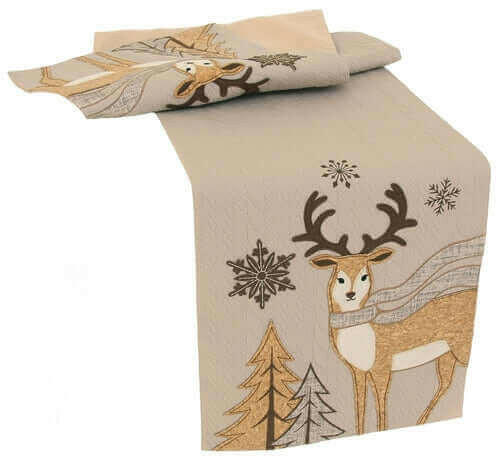 ML16355 Cozy Reindeer Table Runner.