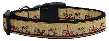 Mirage Pet 125-077 CT With Love From Paris Nylon Cat Collar