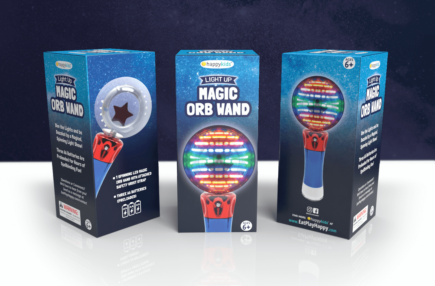 Happy Kids Light Up Magic Orb Wand.