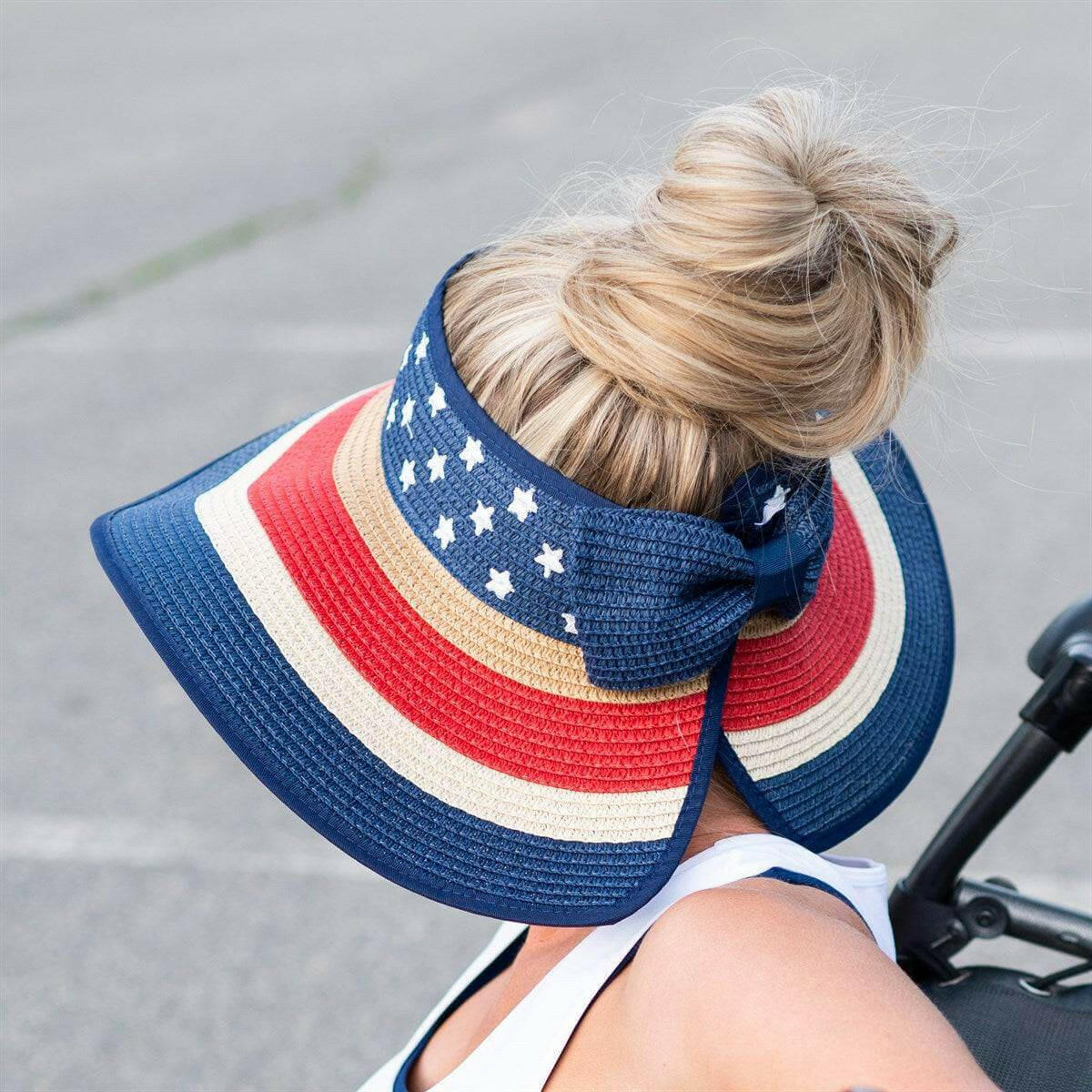 Americana Patriotic Rollable Visor For Adventures,.