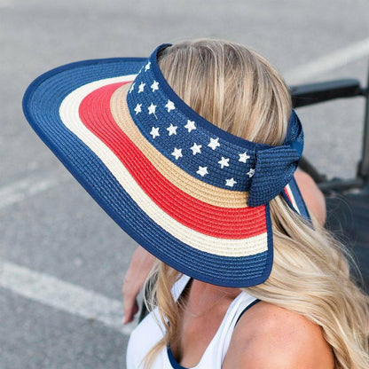 Americana Patriotic Rollable Visor For Adventures,.