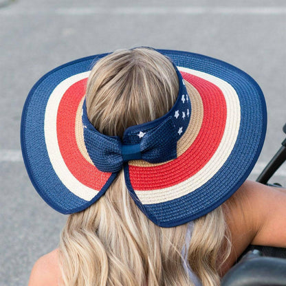 Americana Patriotic Rollable Visor For Adventures,.