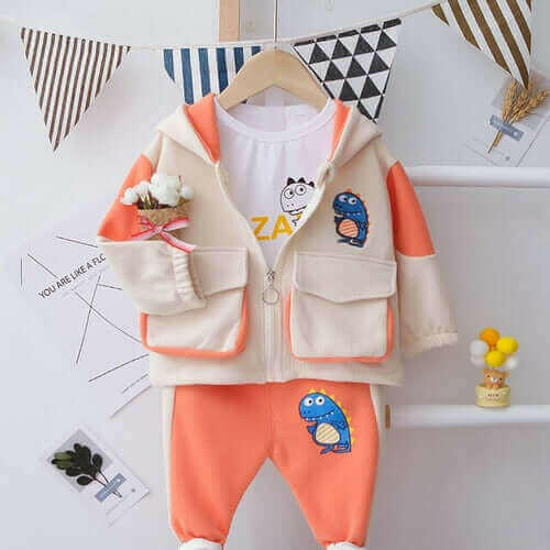 Boys Clothes Suits Autumn Kids Cartoon Pattern Outfits for