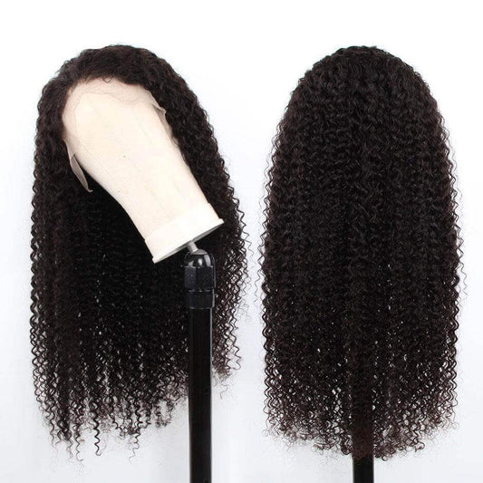 Beumax 13x6 Kinky Curly Lace Frontal Human Hair Wigs