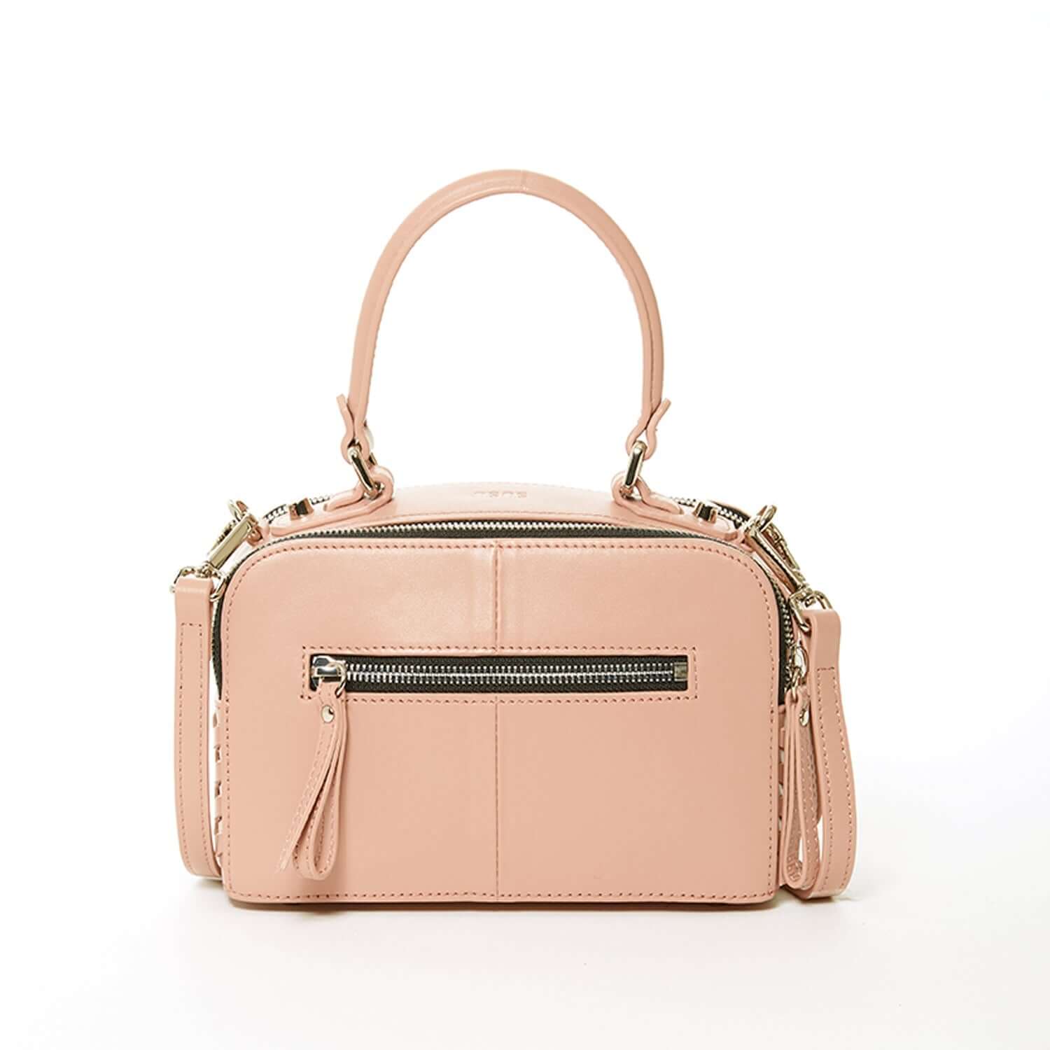 Woven Leather Crossbody Bag Pink Purse Women&