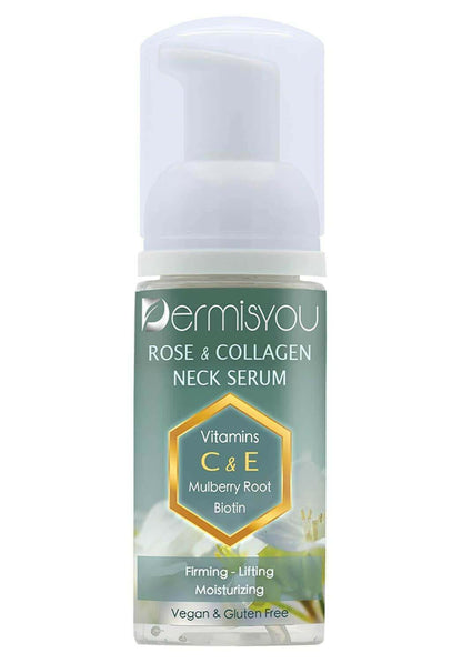 Anti-Wrinkle Neck & Décolleté Serum with Collagen & Rose Water.